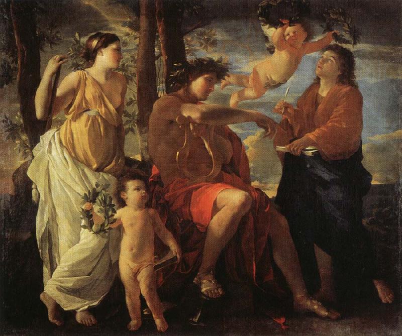 POUSSIN, Nicolas The Inspiration of the Epic Poet oil painting image